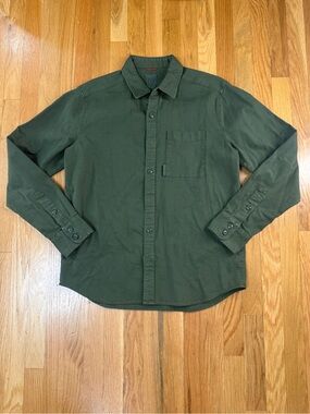 Topo Designs Men's Dirt Shirt Green Long-Sleeve (L)